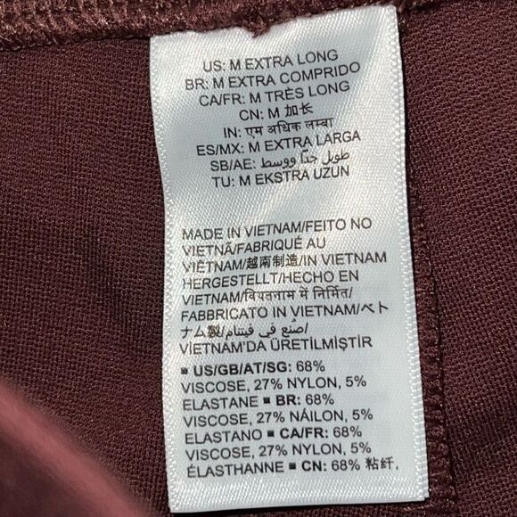 Daily Ritual Leggings Women’s Medium Extra Long Wine Athleticcore classiccore - Picture 8 of 8
